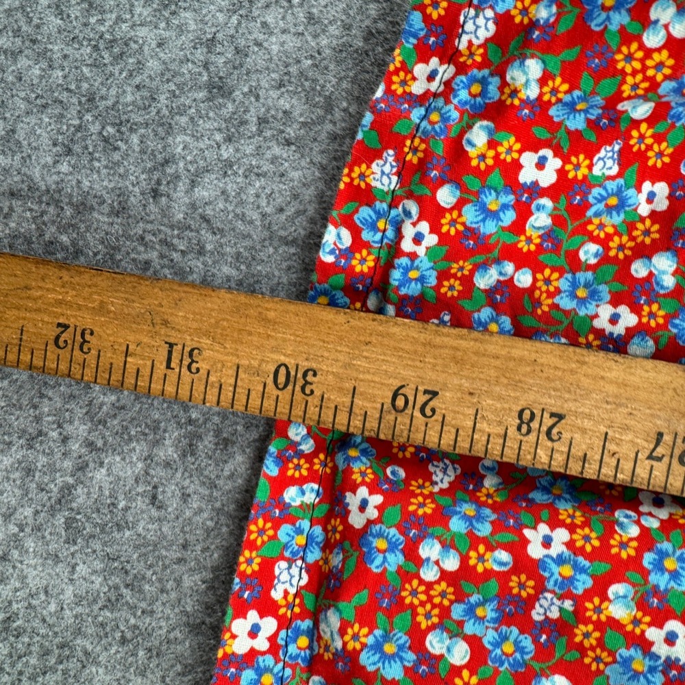 Vintage Laurel Tokyo Red Floral Ditsy Wrap Skirt A-Line Midi Cottagecore 30in - Picture 5 of 5